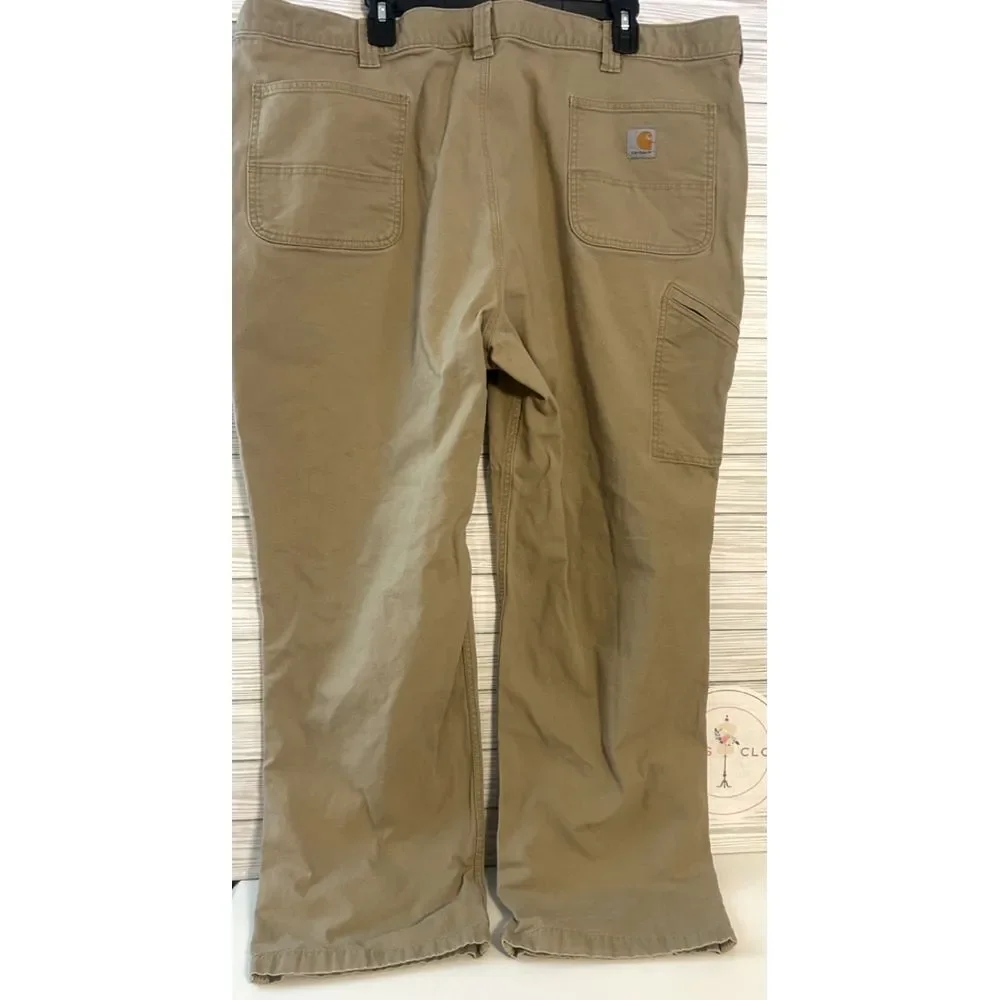 Carhartt Relaxed Fit Brown Cotton Canvas Workwear Mens Pants‎ 46x32